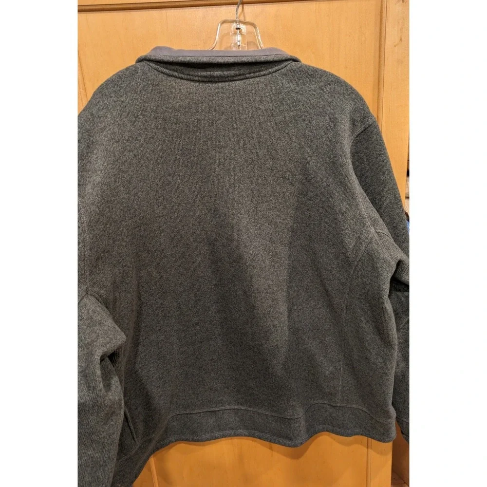 Lands'‎ End Men's Fleece  Pullover Grey  Long Sleeve XXL